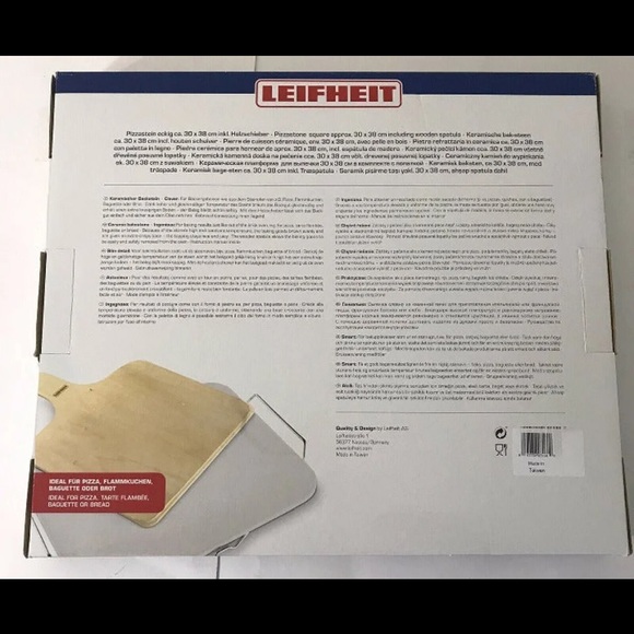 Leifheit Square Ceramic Pizza Stone w Spatula NEW - Picture 2 of 12